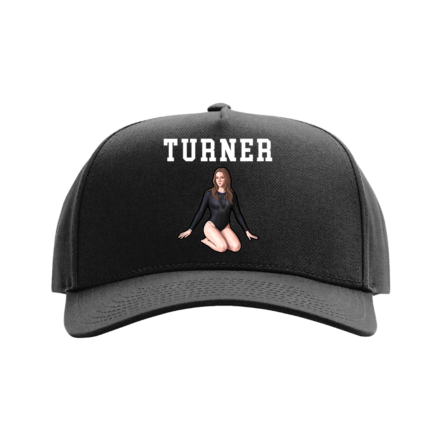 Full Fabric Five-Panel Champ Cap — Shirsey in Black