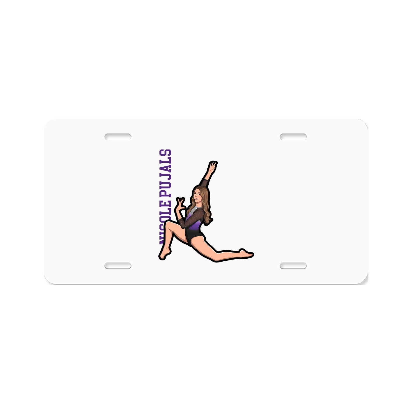 License Plate — Name Vertical in Classic