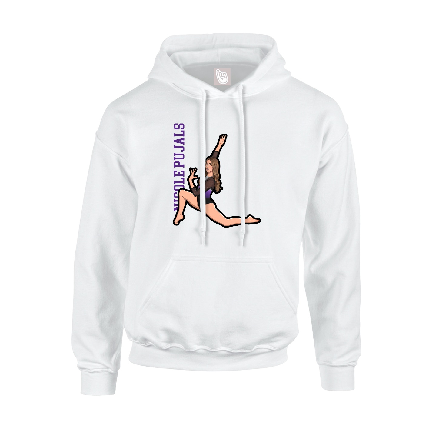 Hoodie — Name Vertical in White