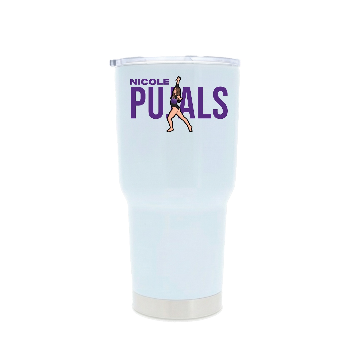 30oz Stainless Steel Tumbler — Player Name in White