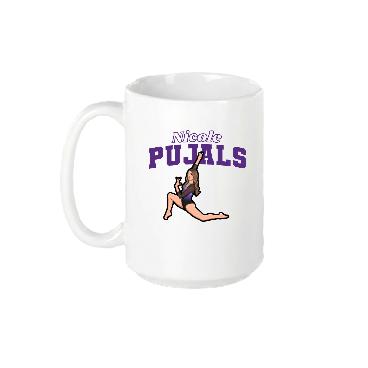 15oz Coffee Mug — Name Arch in White