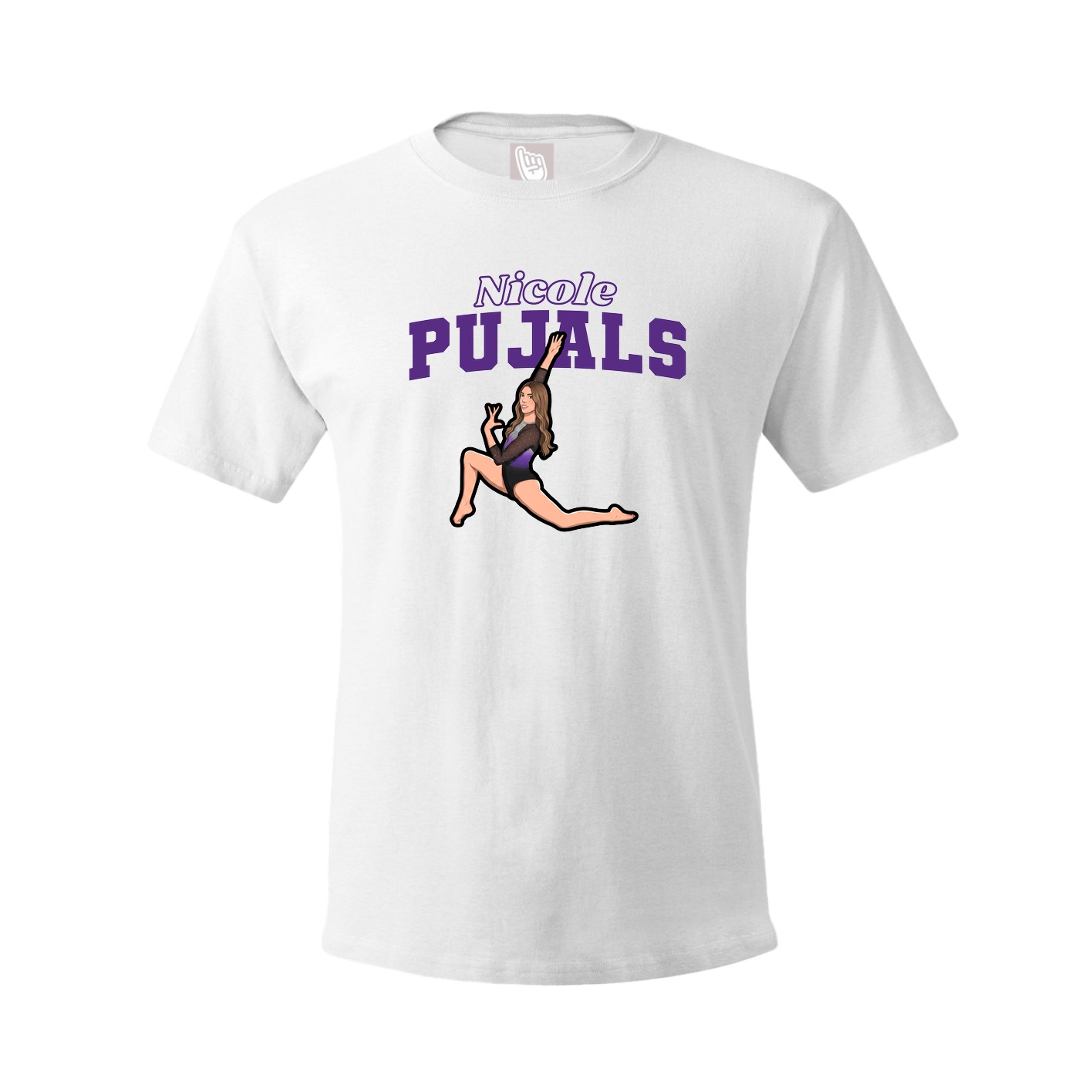Youth Tee — Name Arch in White