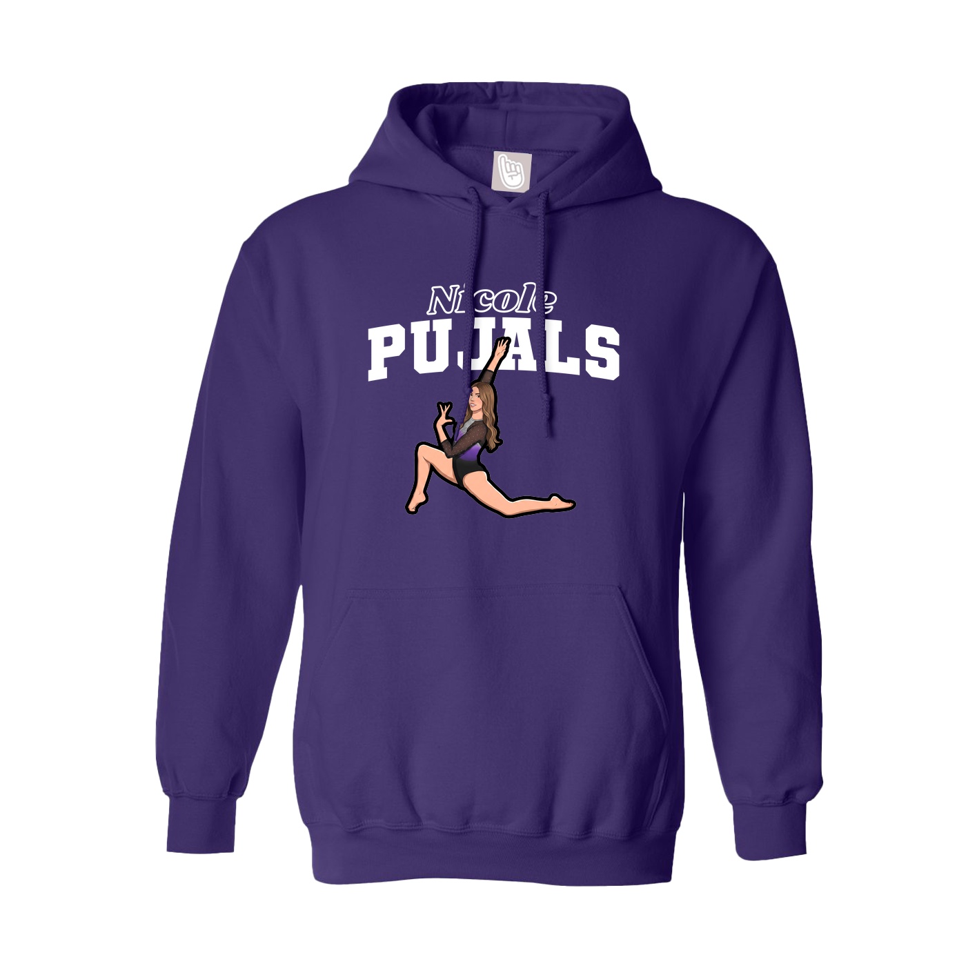 Hoodie — Name Arch in Purple
