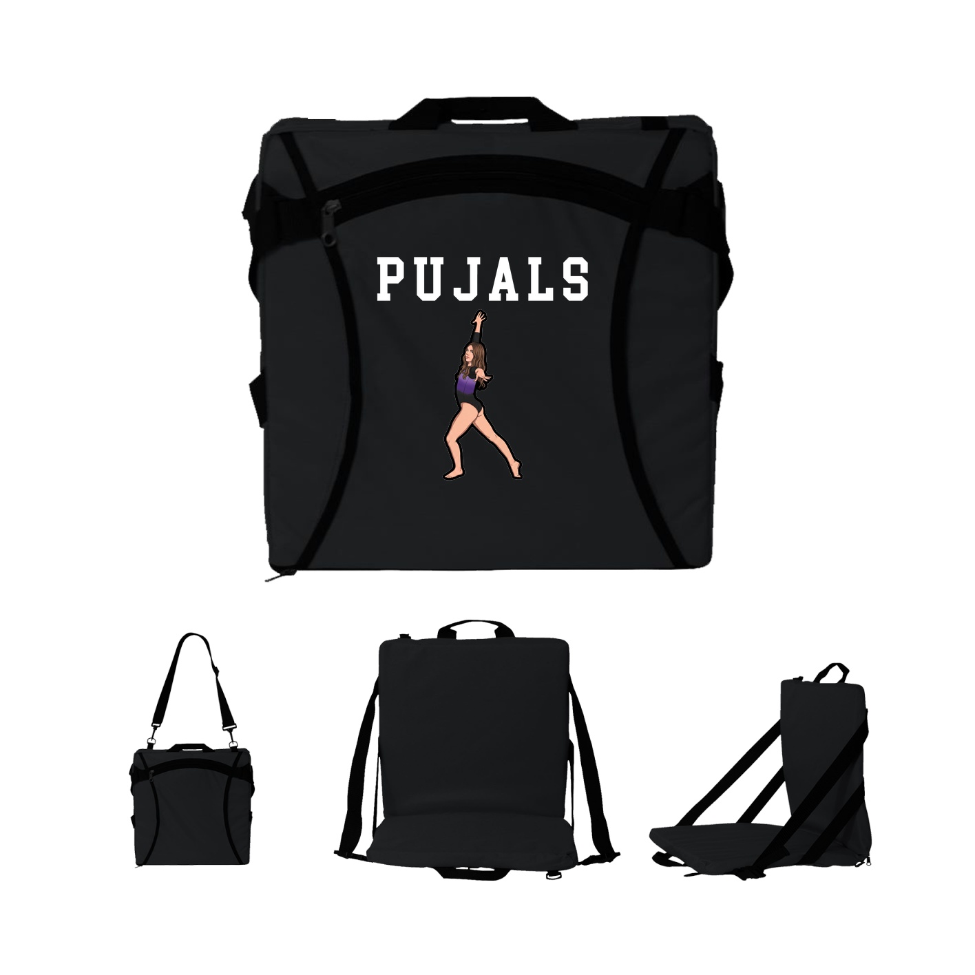 Folding Stadium Seat — Shirsey in Black