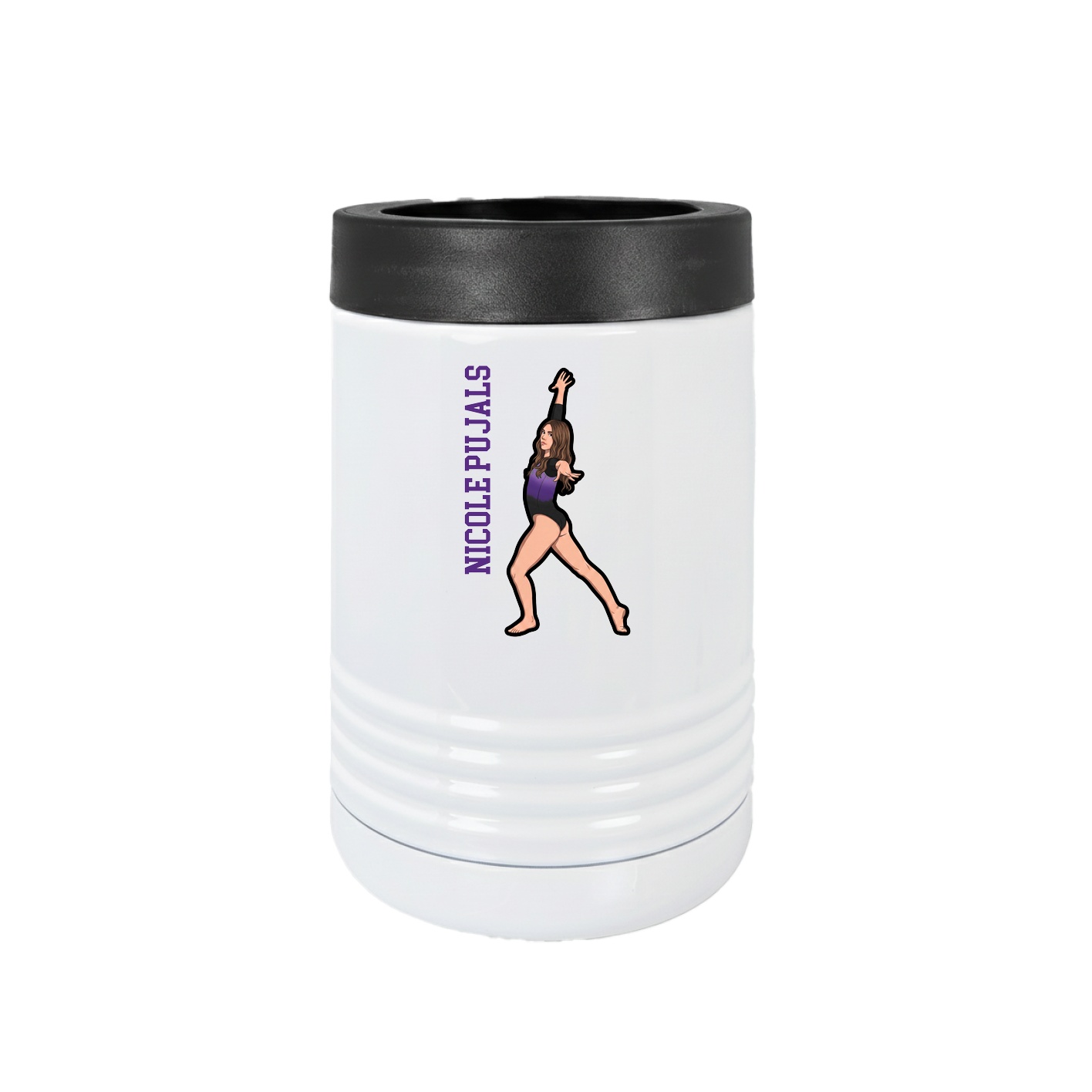 Beverage Holder — Name Vertical in White