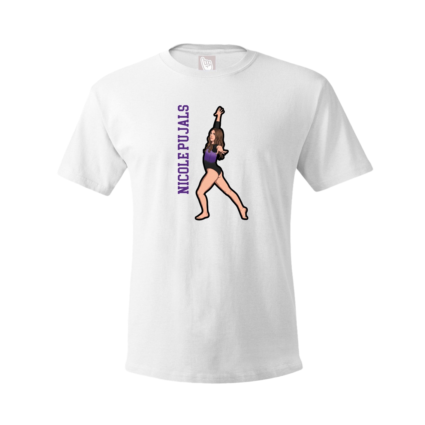 Tee — Name Vertical in White