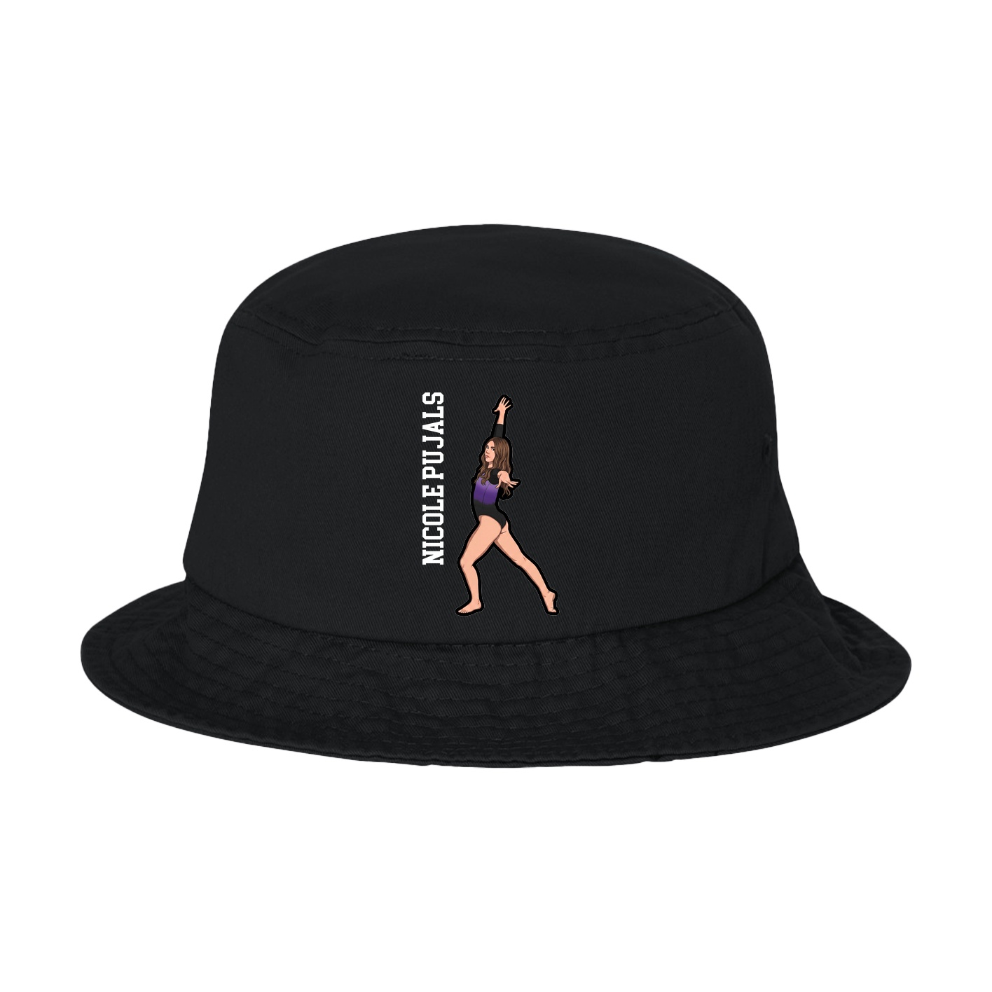 Bucket Cap — Name Vertical in Black