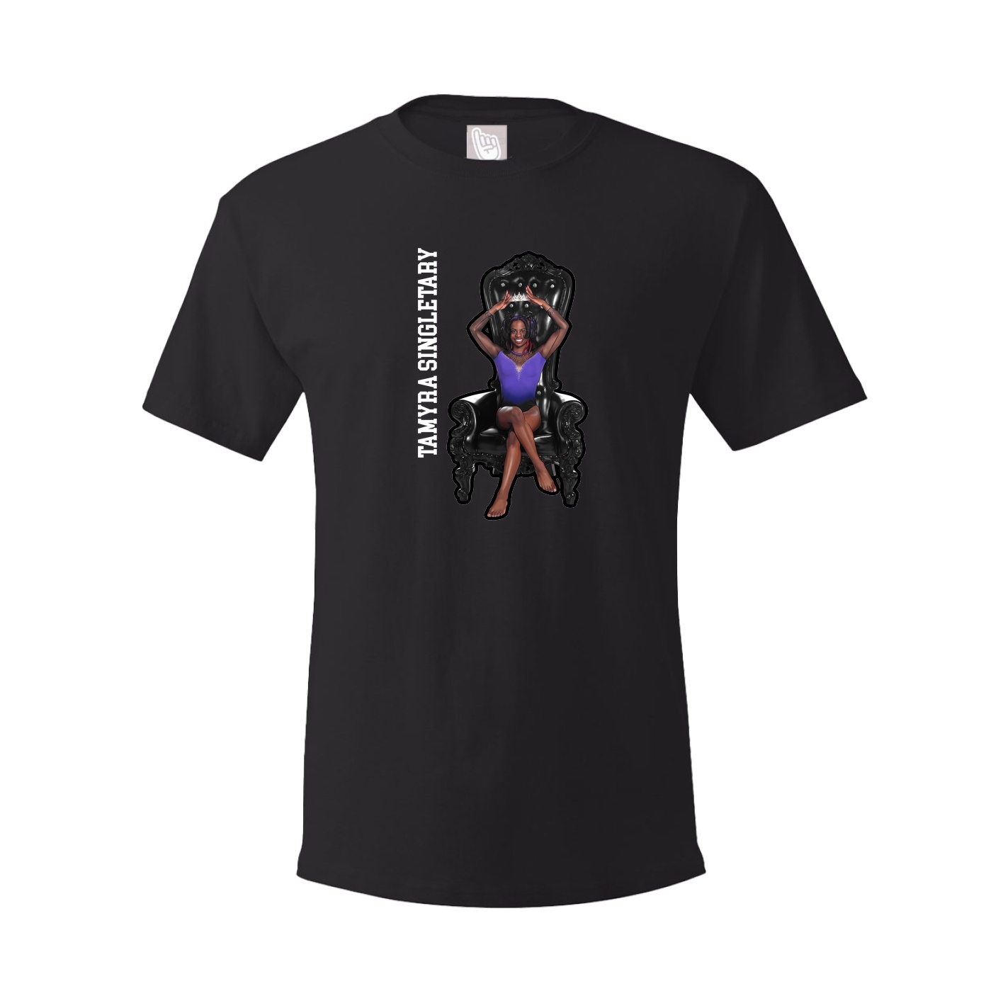 Youth Tee — Name Vertical in Black