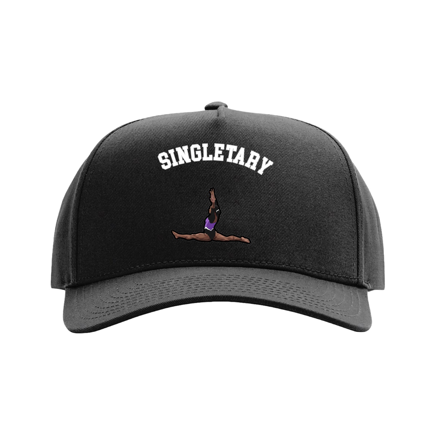 Full Fabric Five-Panel Champ Cap — Shirsey Arch in Black