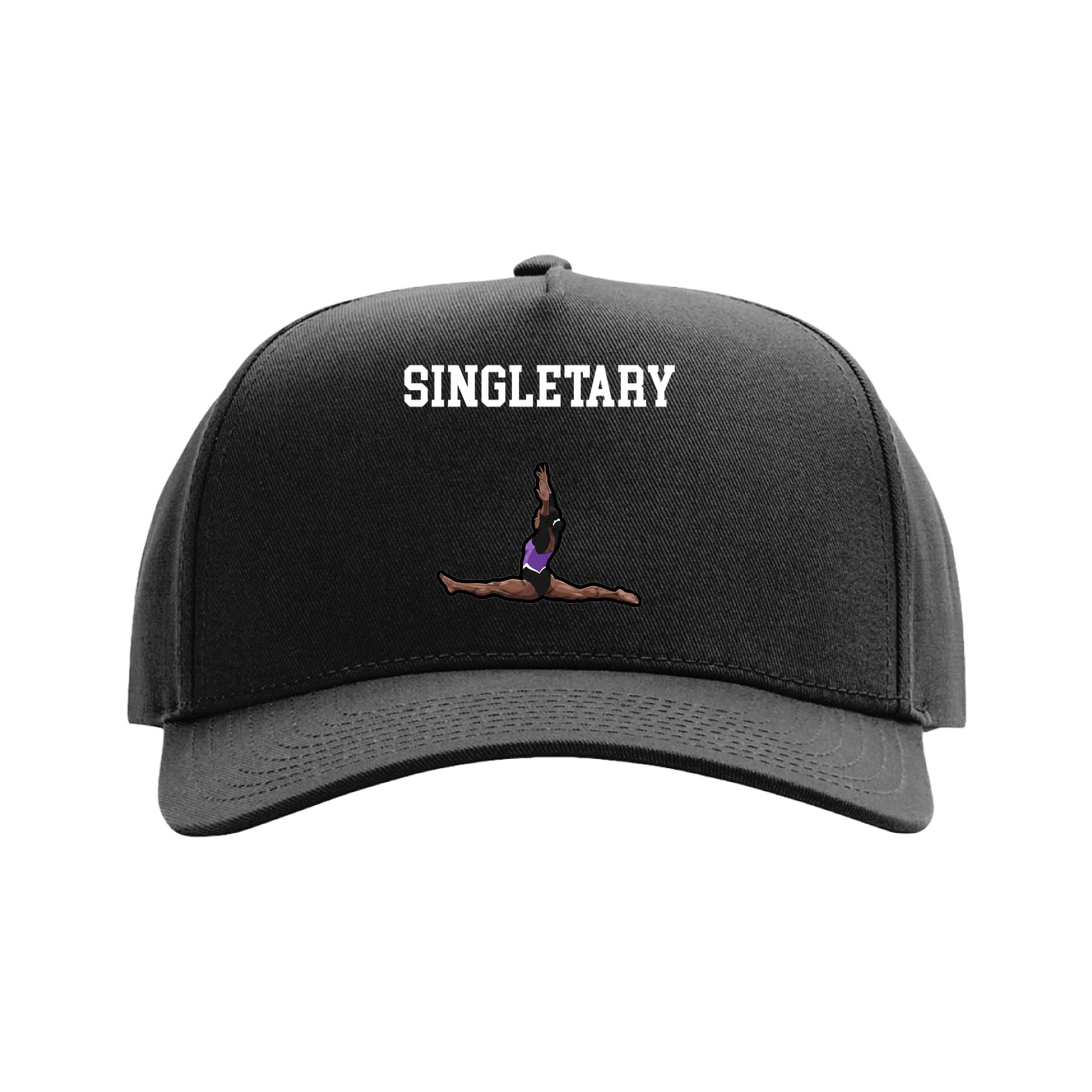 Full Fabric Five-Panel Champ Cap — Shirsey in Black