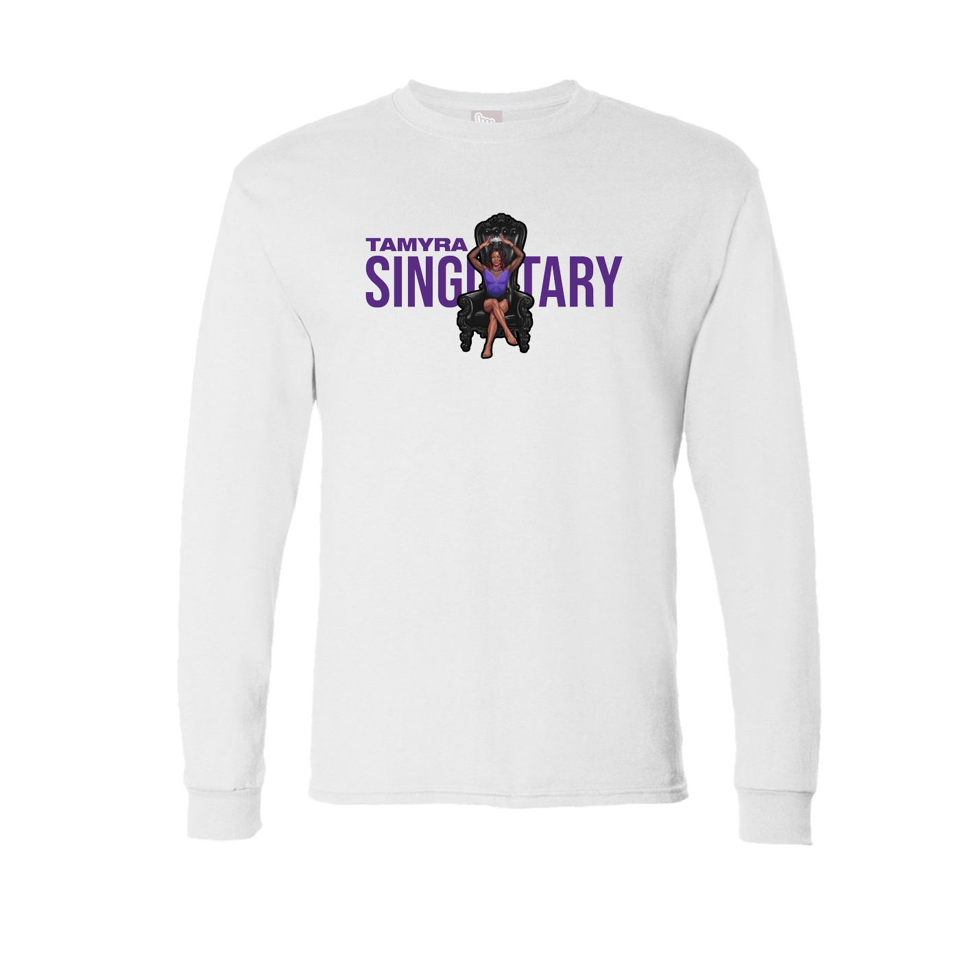 Long Sleeve Tee — Player Name in White