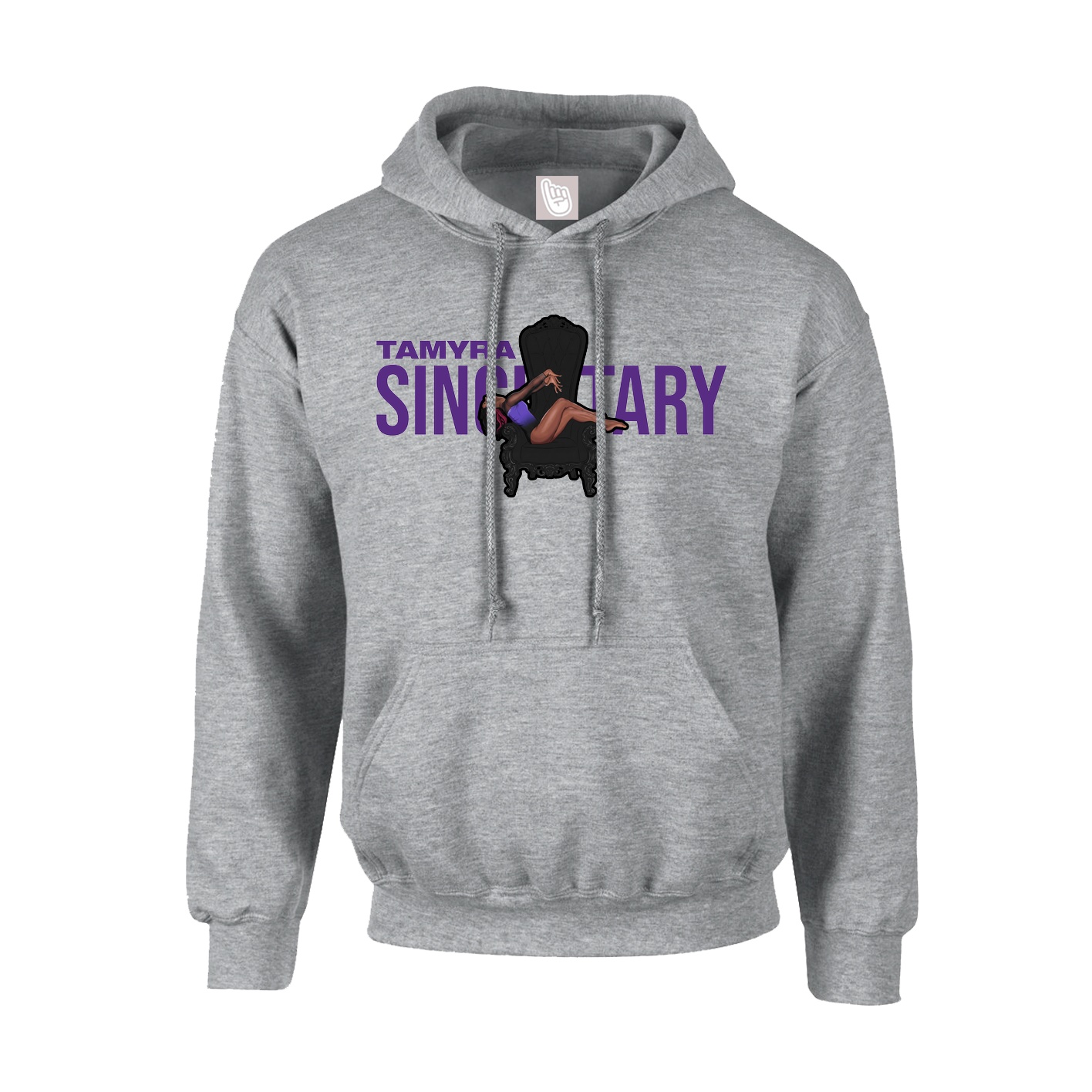 Hoodie — Player Name in Grey