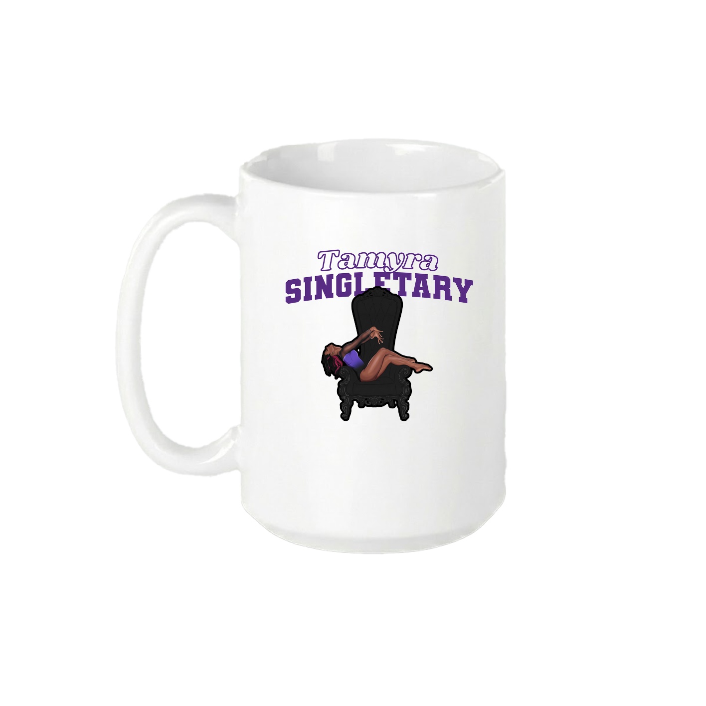 15oz Coffee Mug — Name Arch in White