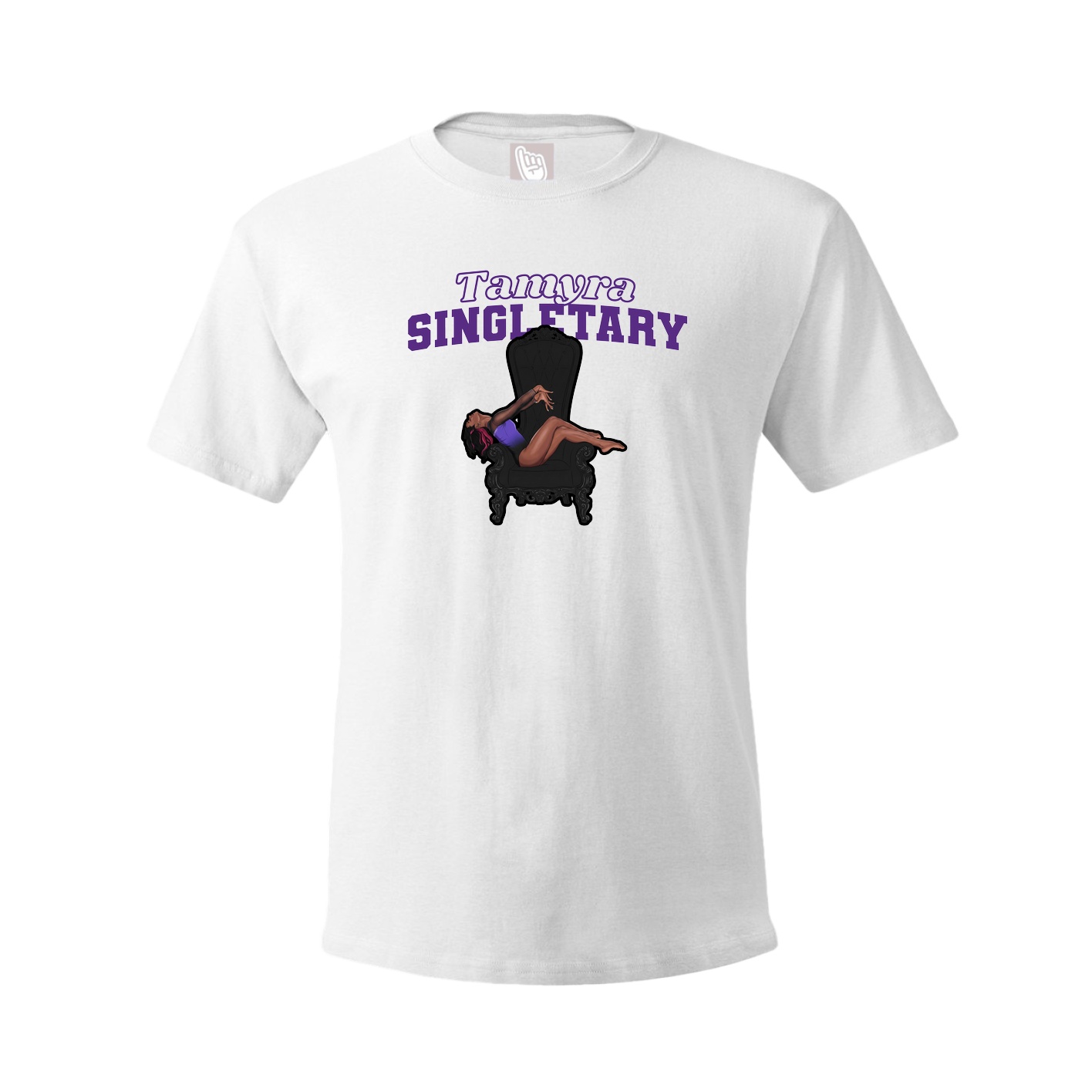 Youth Tee — Name Arch in White
