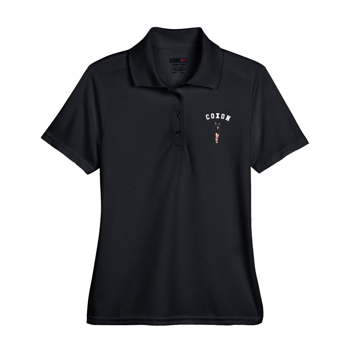 Womens Performance Polo — Shirsey Arch in Black
