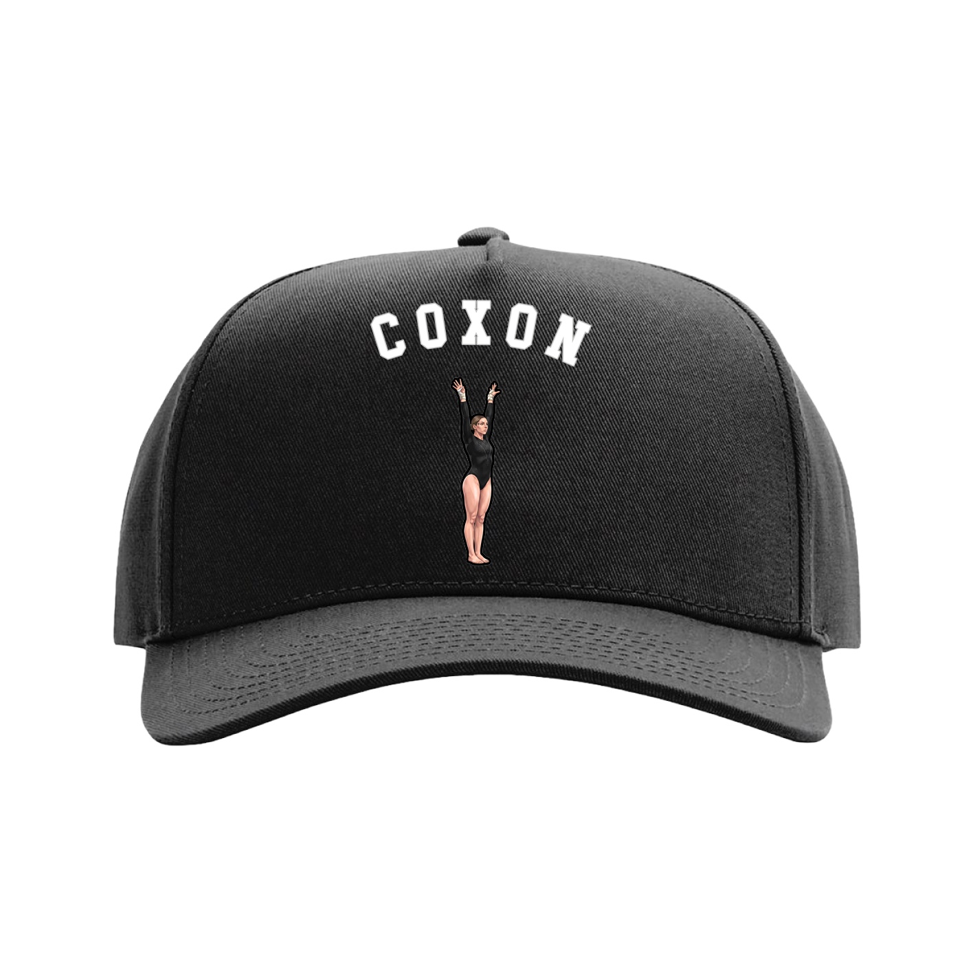 Full Fabric Five-Panel Champ Cap — Shirsey Arch in Black