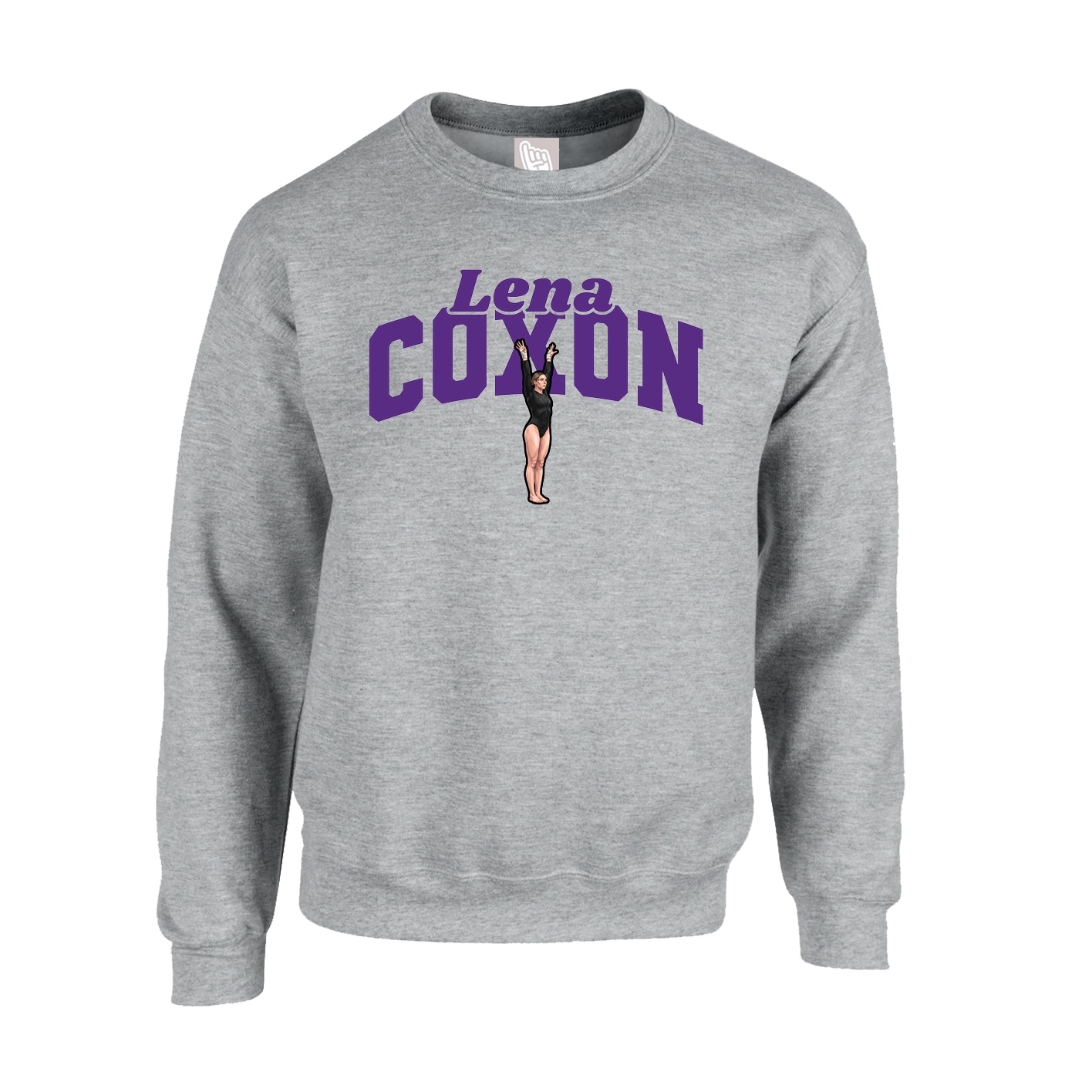 Fleece Crew — Signature Arch in Grey
