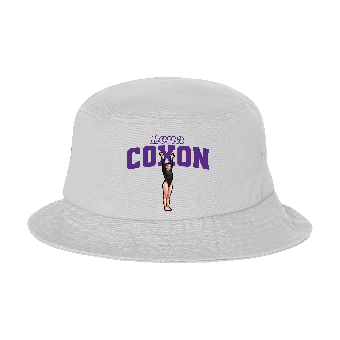 Bucket Cap — Name Arch in White