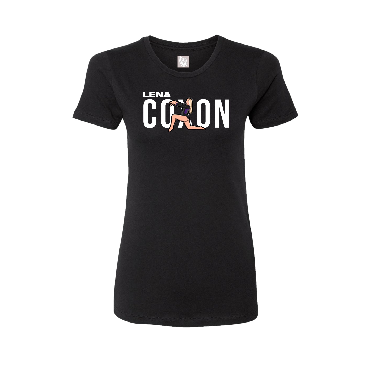 Fitted Women's Tee — Player Name in Black