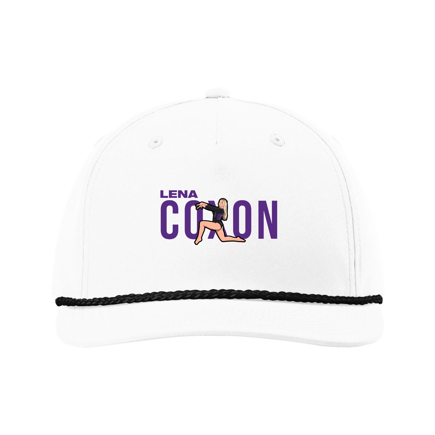 Five-Panel Classic Rope Cap — Player Name in White