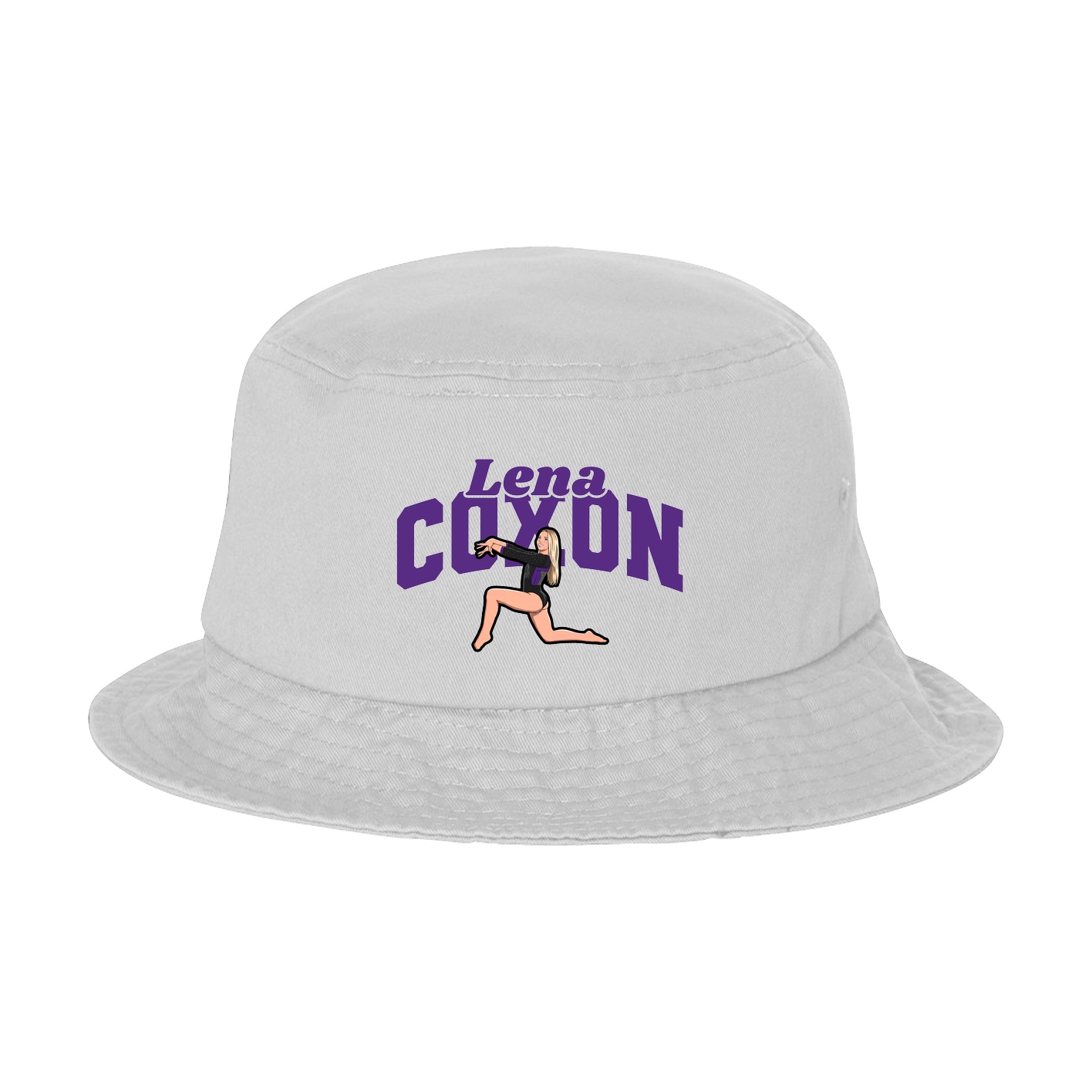 Bucket Cap — Signature Arch in White