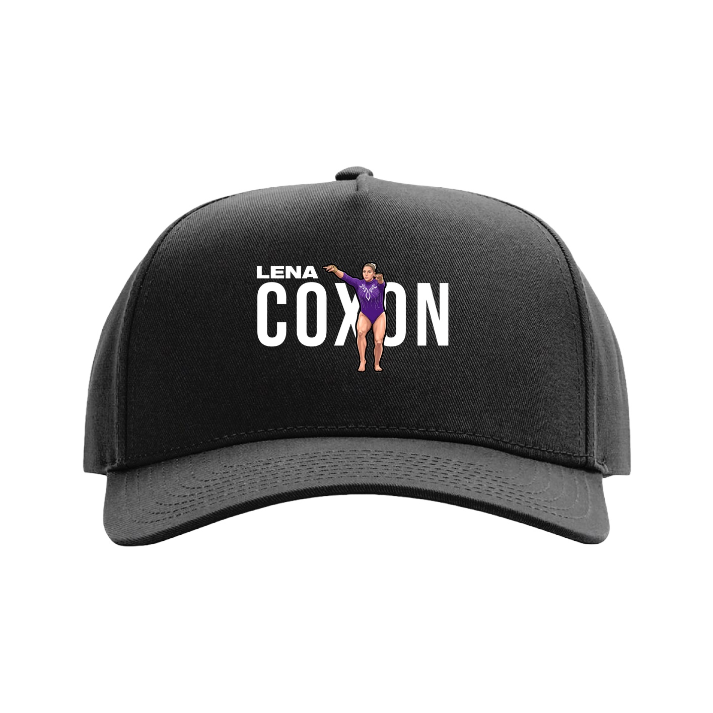Full Fabric Five-Panel Champ Cap — Player Name in Black