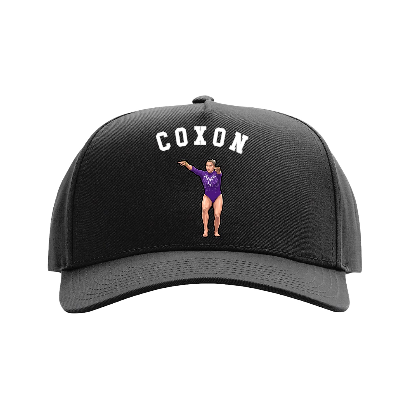Full Fabric Five-Panel Champ Cap — Shirsey Arch in Black