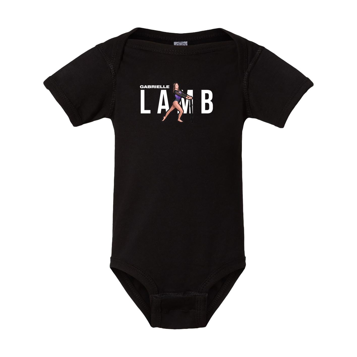 Baby Onesie — Player Name in Black