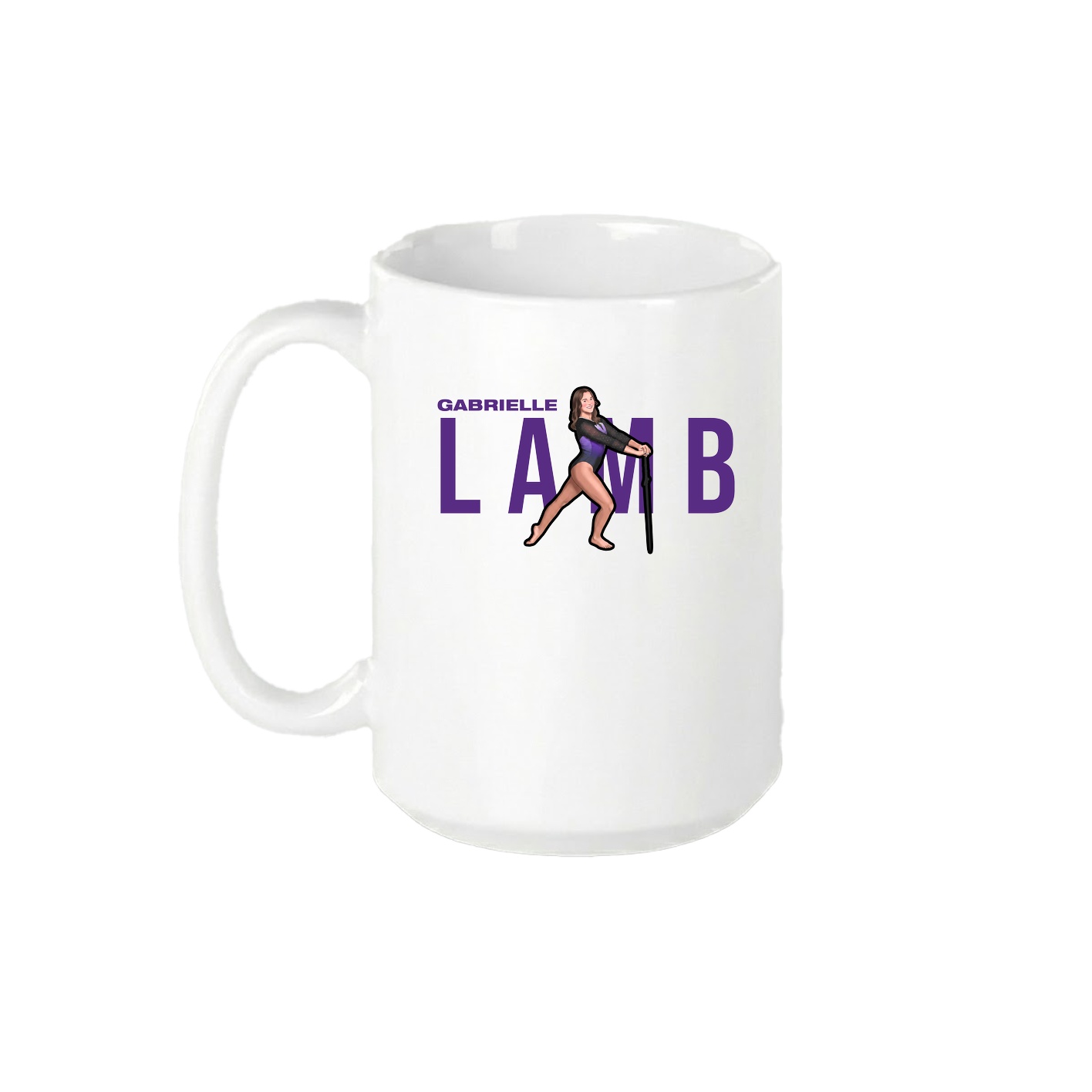 15oz Coffee Mug — Player Name in White