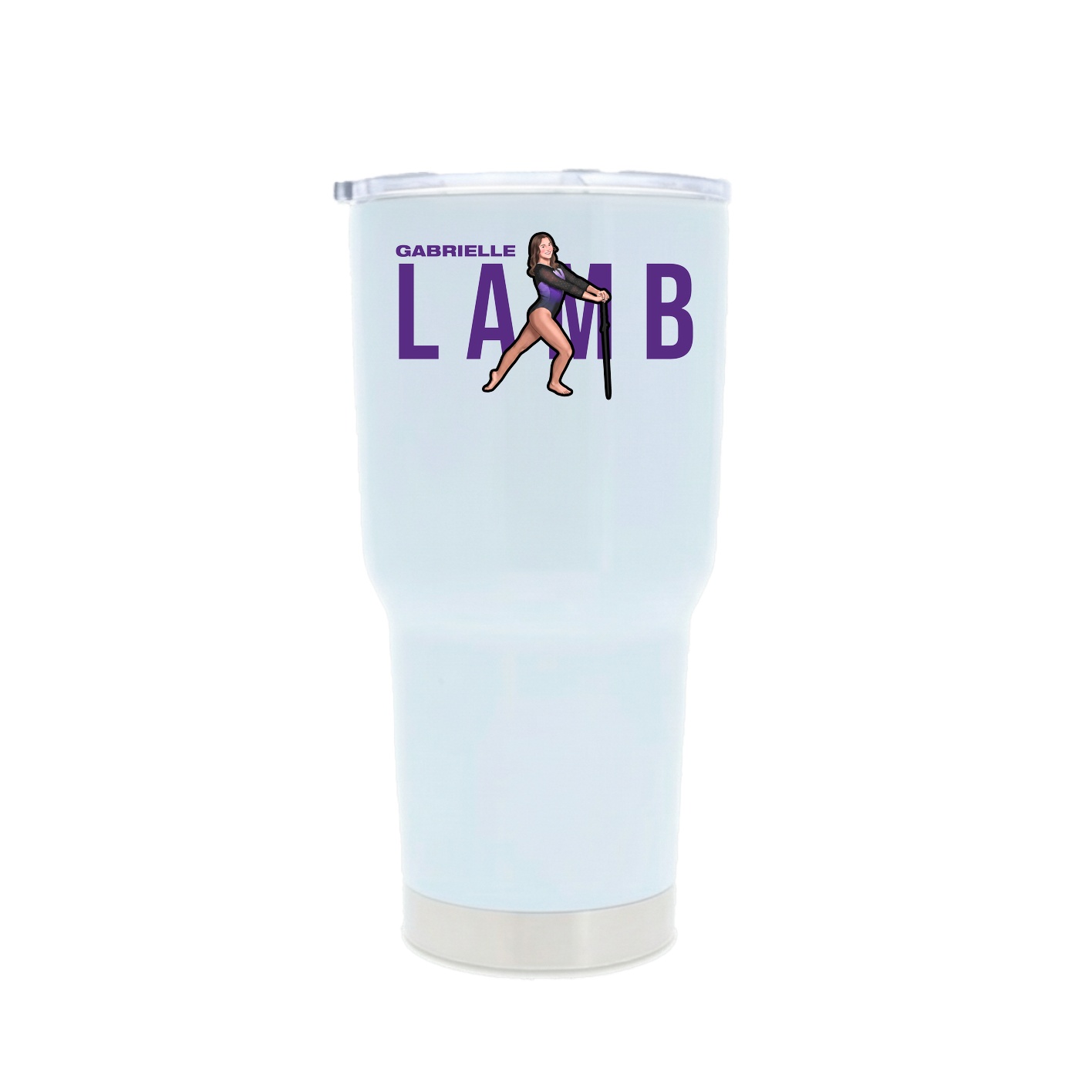 30oz Stainless Steel Tumbler — Player Name in White