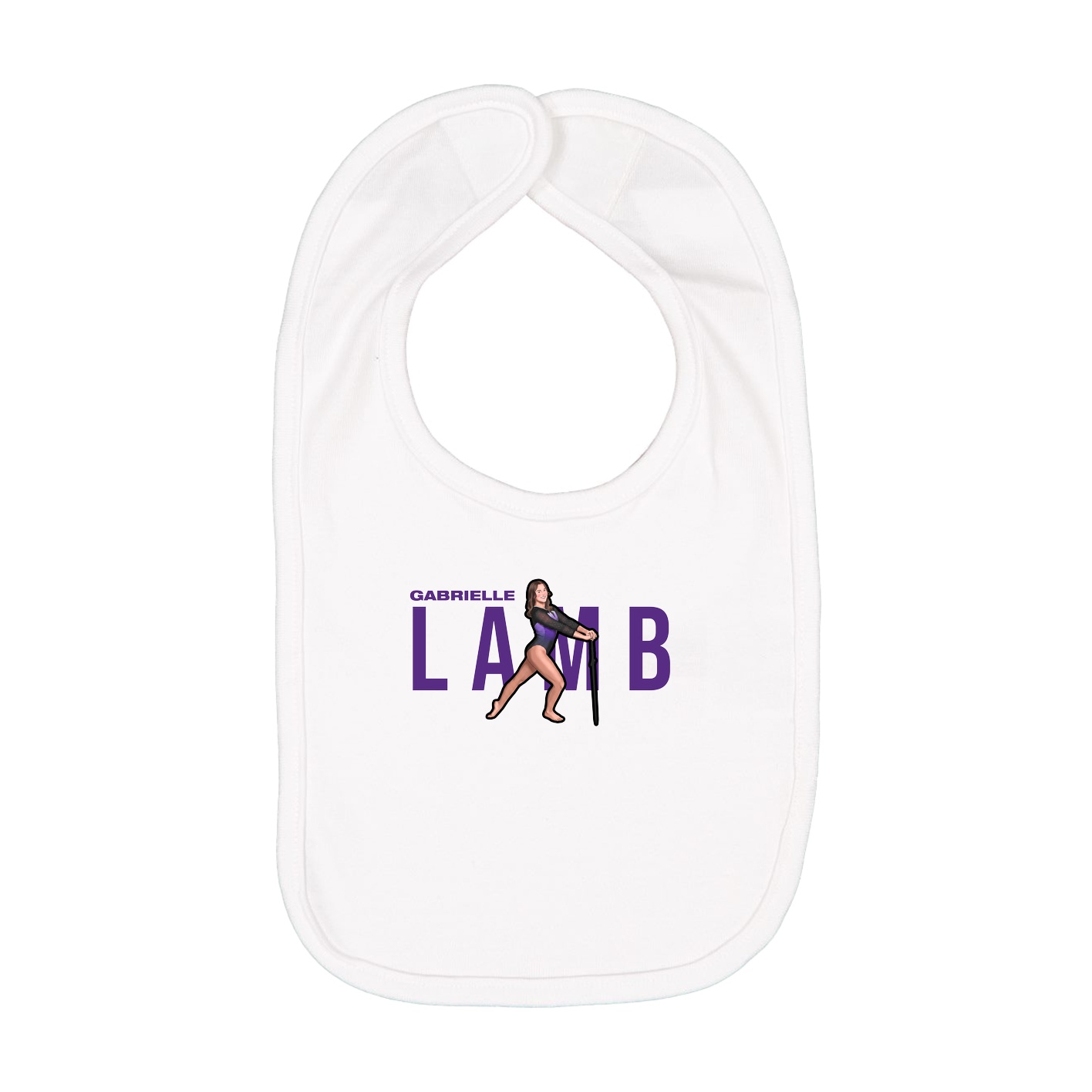 Infant Bib — Player Name in White