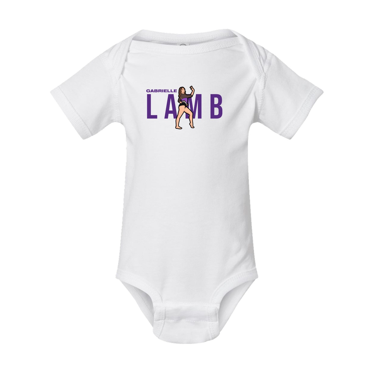 Baby Onesie — Player Name in White