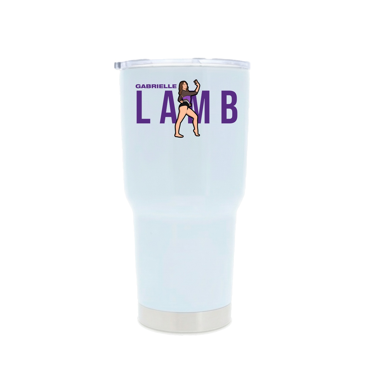 30oz Stainless Steel Tumbler — Player Name in White