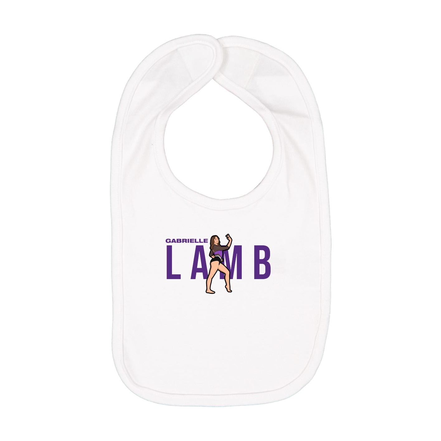 Infant Bib — Player Name in White