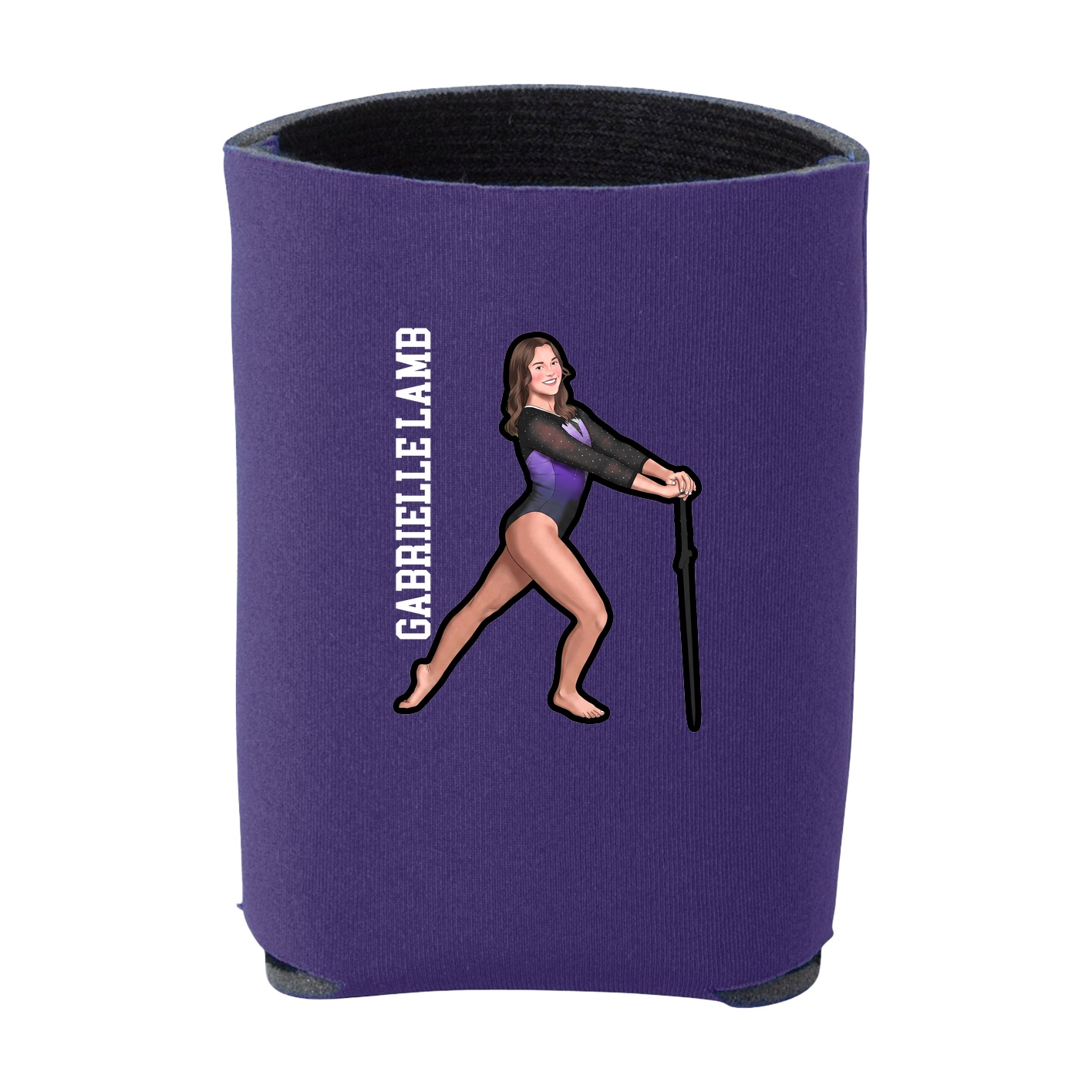 Can Holder — Name Vertical in Purple