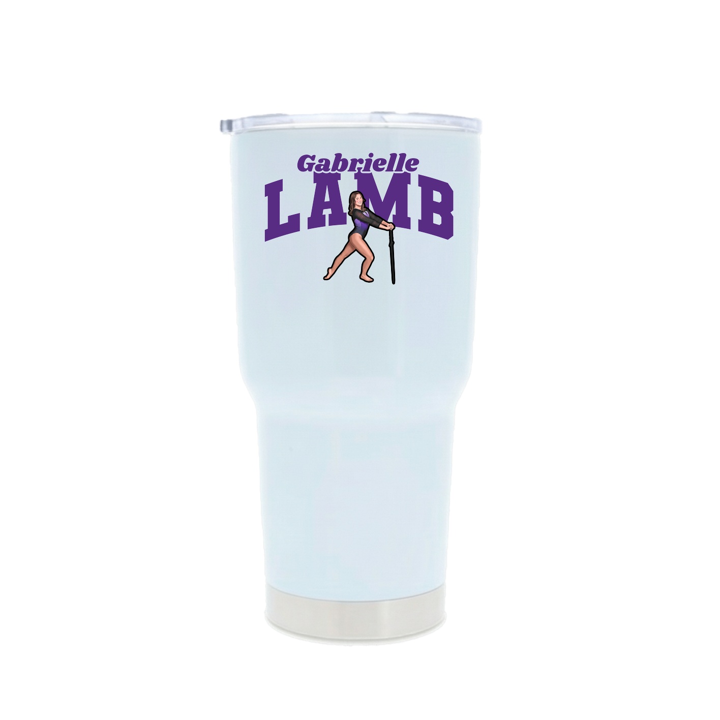 30oz Stainless Steel Tumbler — Signature Arch in White