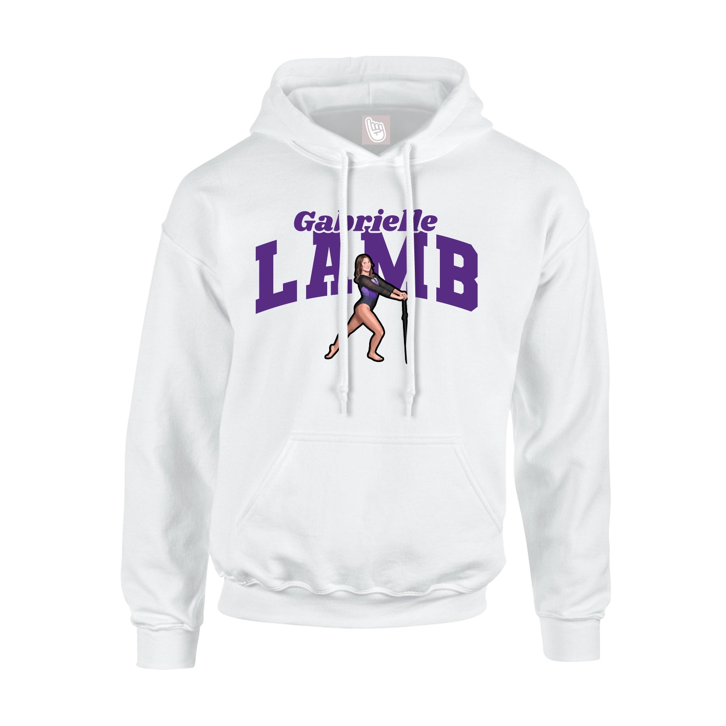 Hoodie — Signature Arch in White