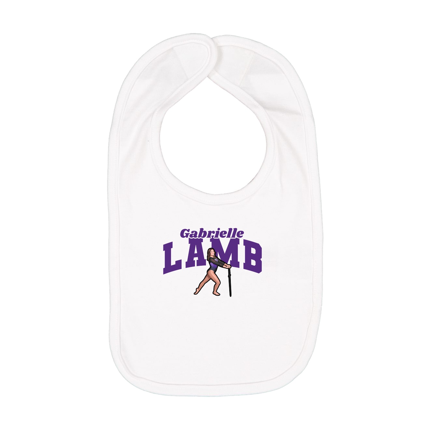 Infant Bib — Signature Arch in White