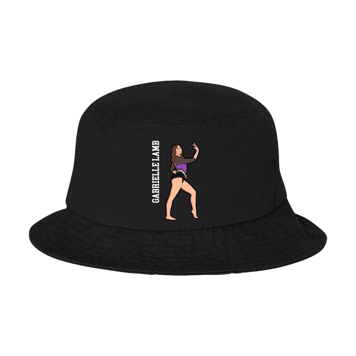 Bucket Cap — Name Vertical in Black