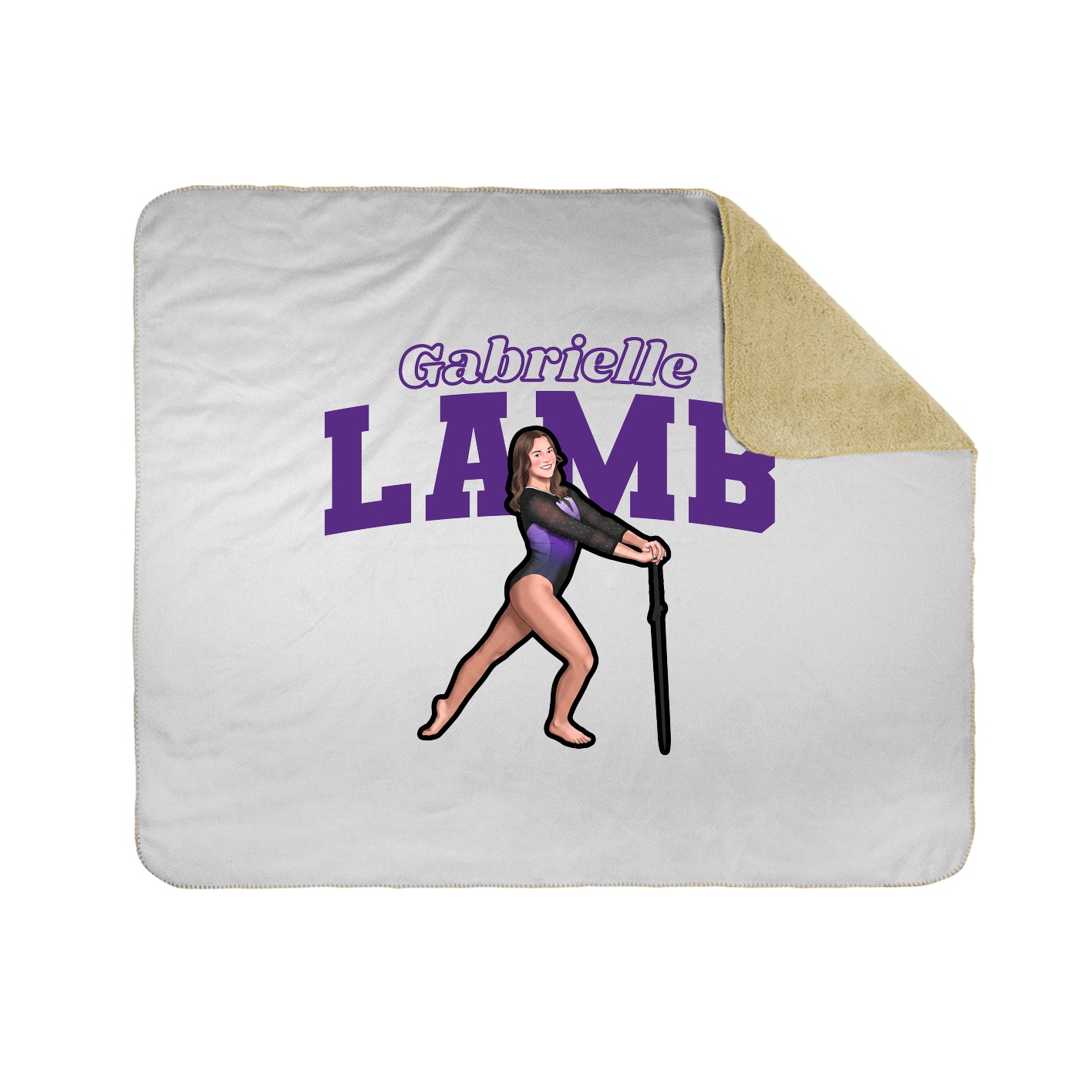 Throw Blanket — Name Arch in White