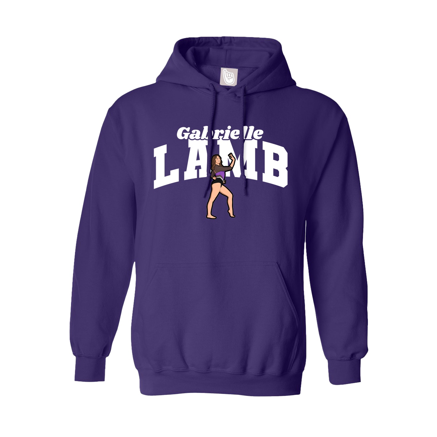 Youth Hoodie — Signature Arch in Purple