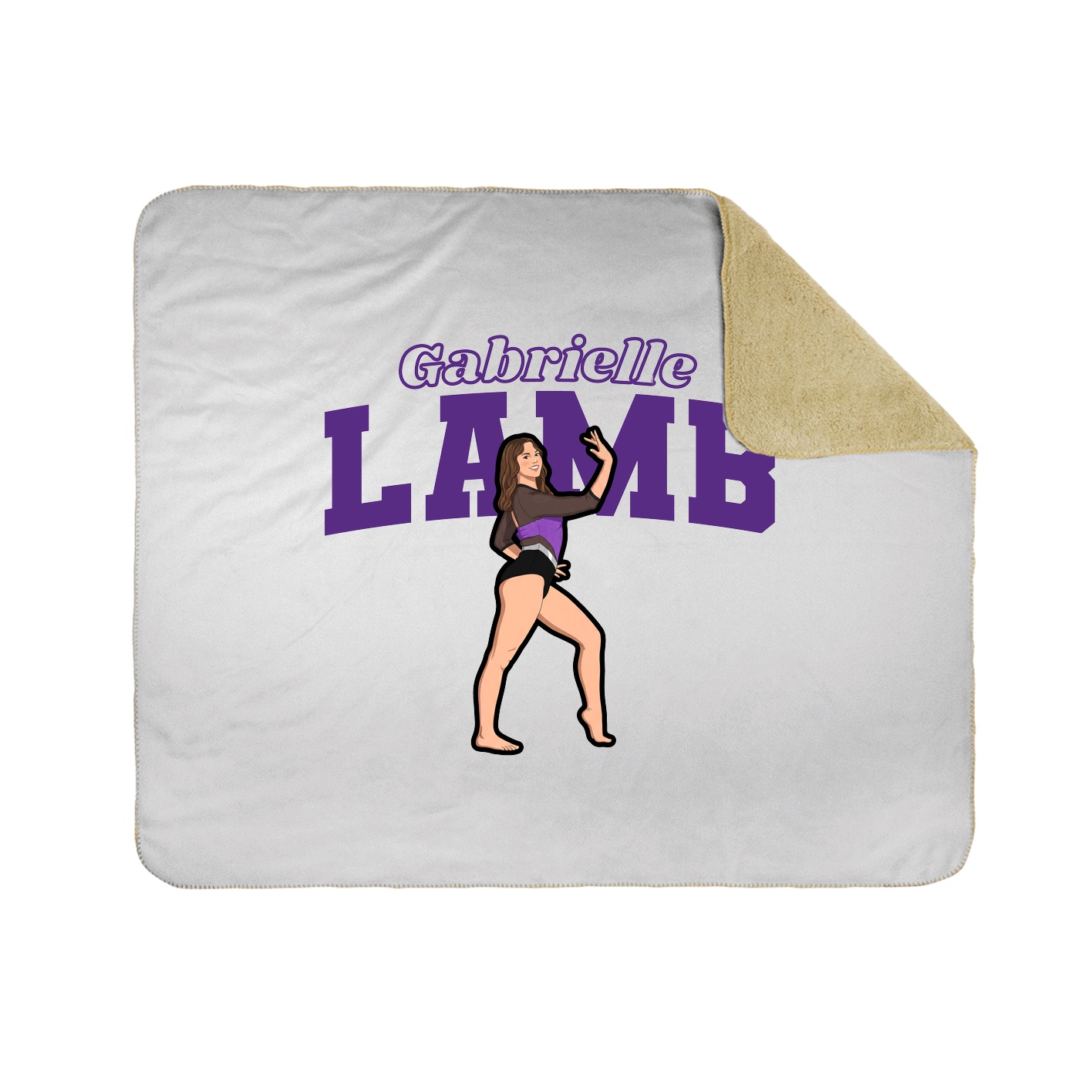 Throw Blanket — Name Arch in White