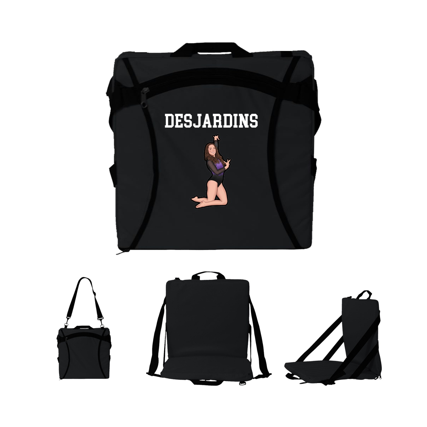 Folding Stadium Seat — Shirsey in Black
