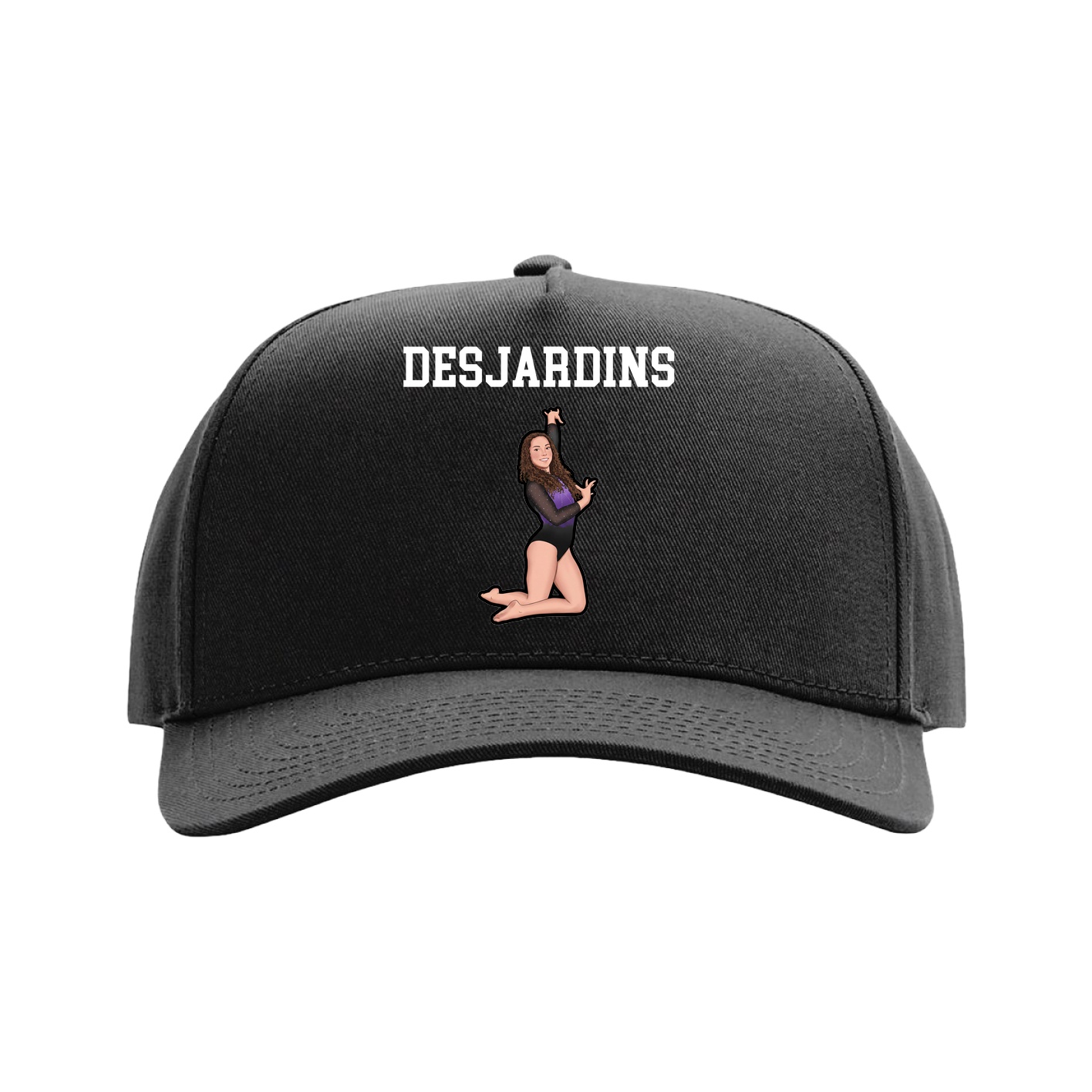 Full Fabric Five-Panel Champ Cap — Shirsey in Black
