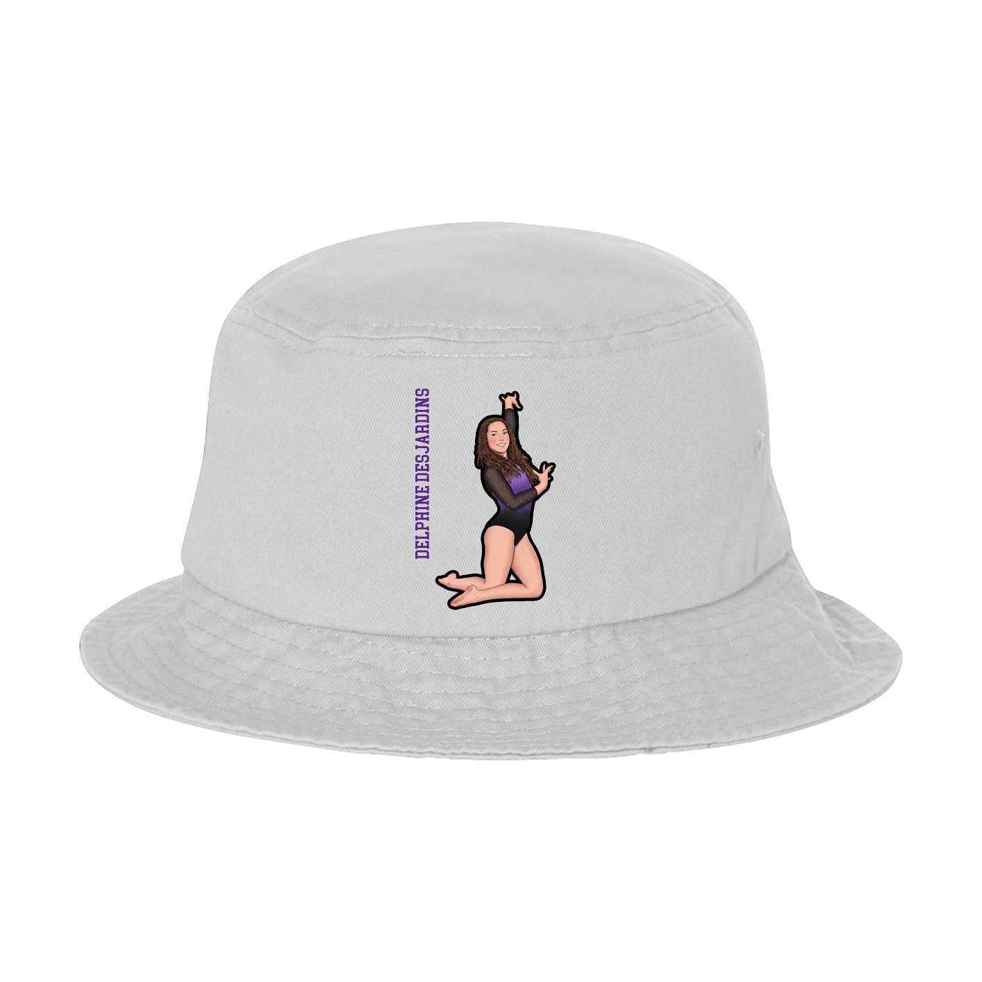 Bucket Cap — Name Vertical in White