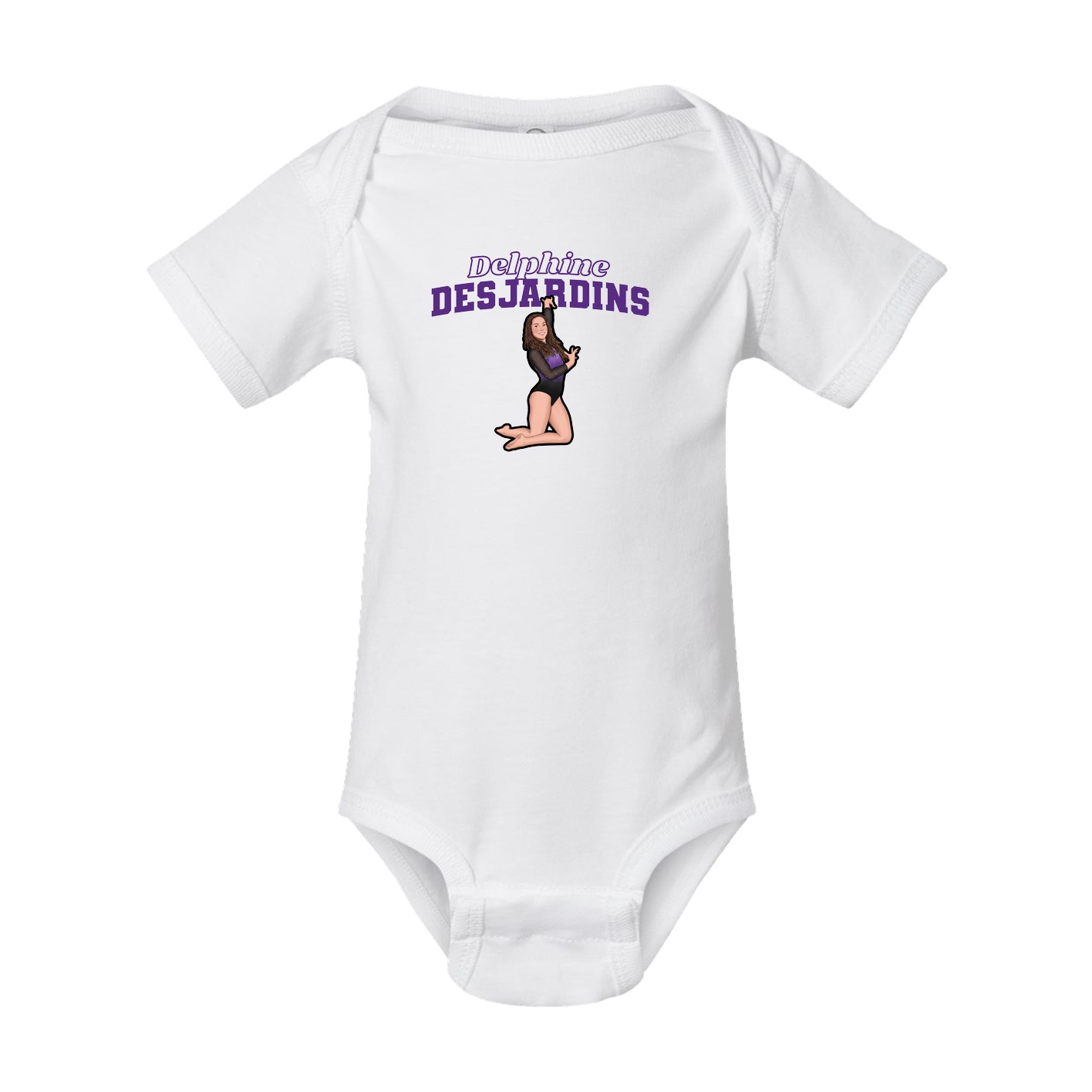 Baby Onesie — Name Arch in White
