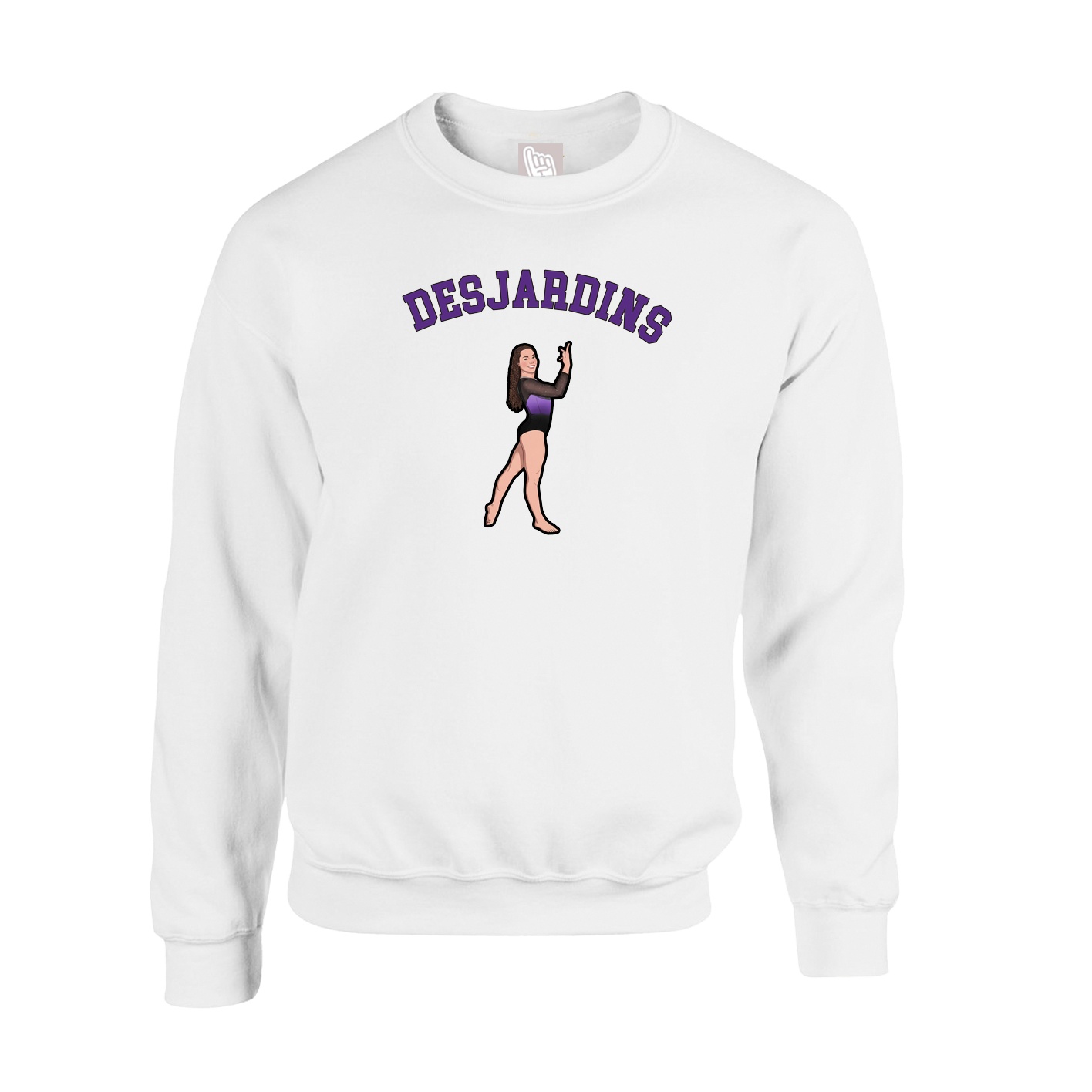 Fleece Crew — Shirsey Arch in White