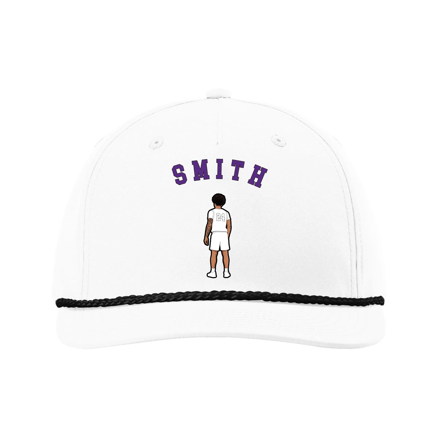 Five-Panel Classic Rope Cap — Shirsey Arch in White