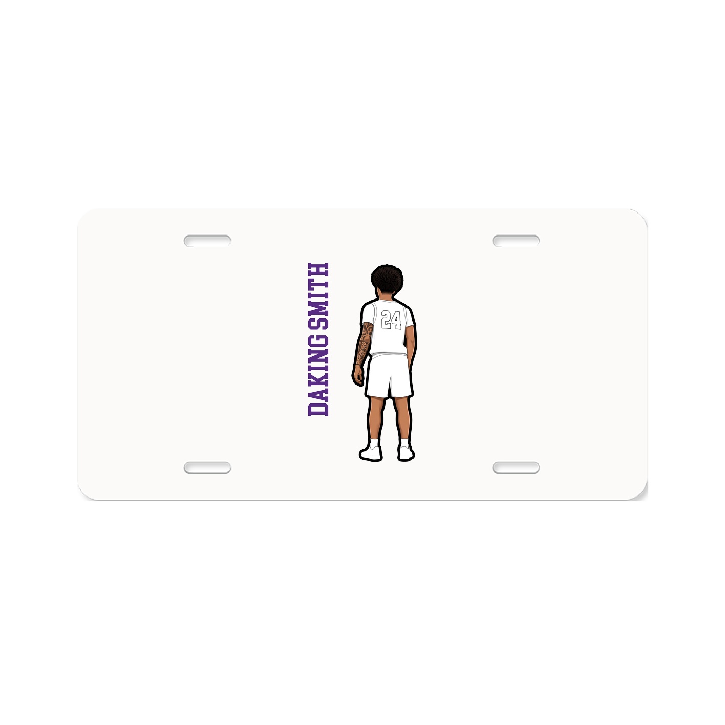 License Plate — Name Vertical in Classic