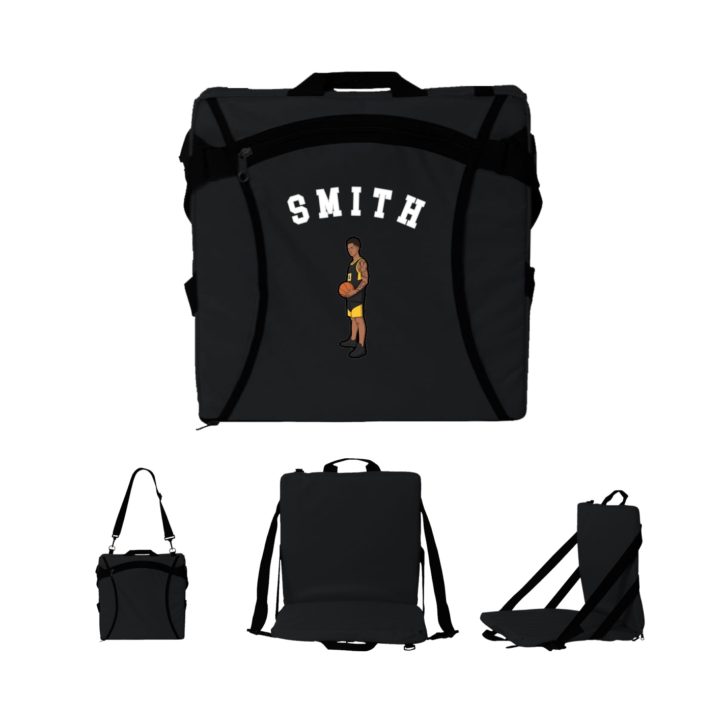 Folding Stadium Seat — Shirsey Arch in Black